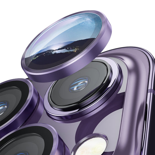 Hoerrye iPhone 14 Pro Max & iPhone 14 Pro Camera Lens Protector - Deep Purple