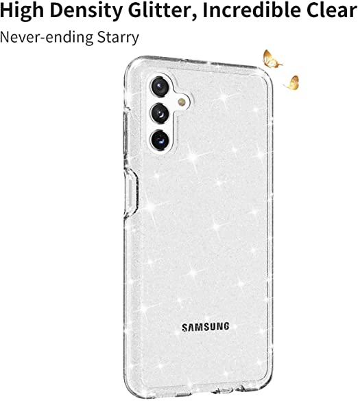 Hoerrye Samsung Galaxy A13 Case-Glitter Clear