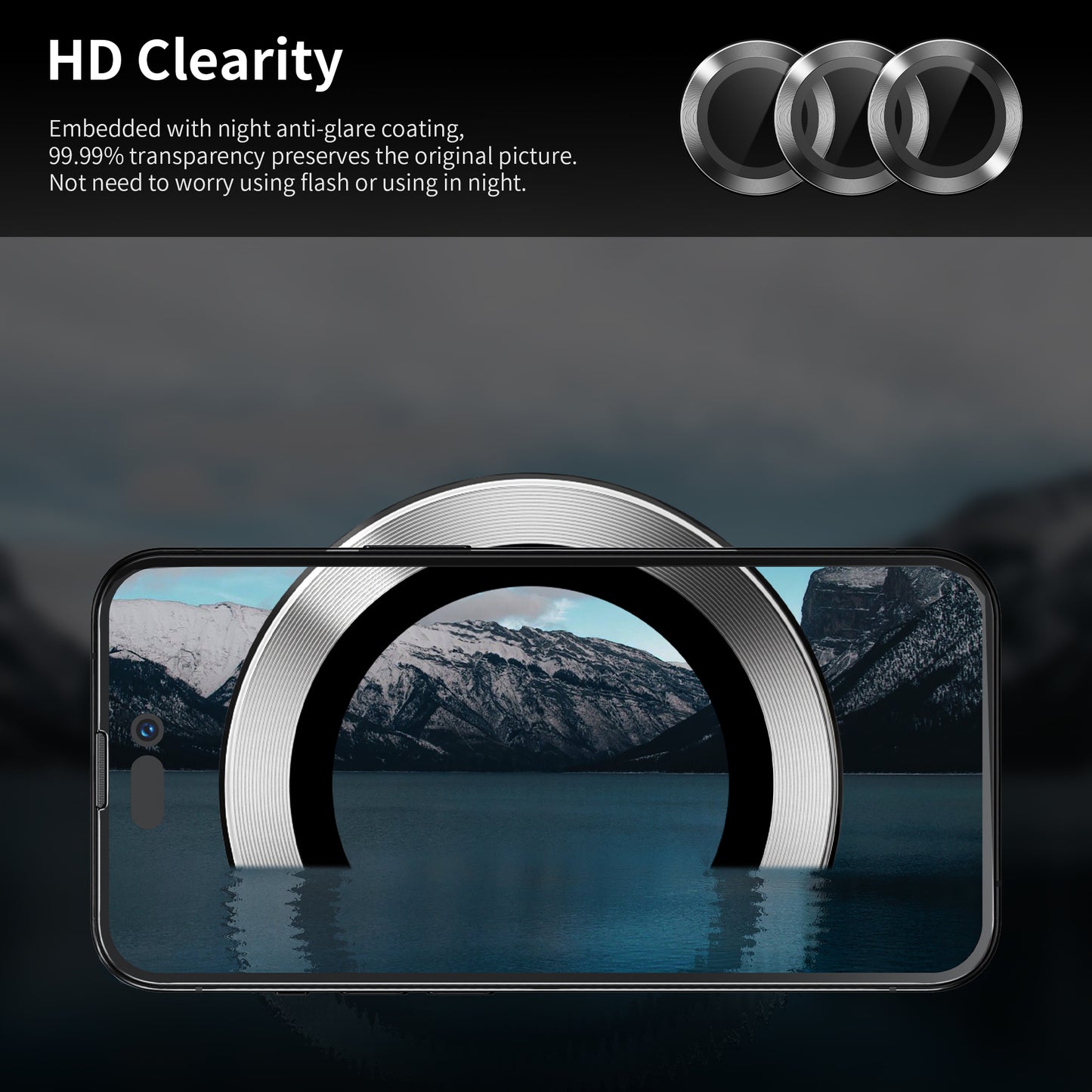 Hoerrye iPhone 14 Pro Max & iPhone 14 Pro Camera Lens Protector - Bling
