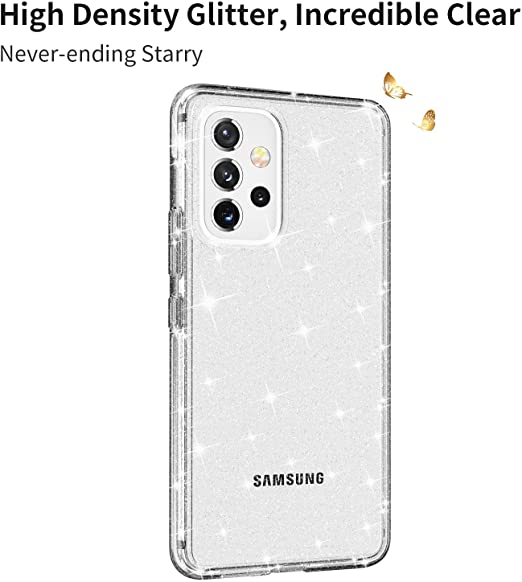 Hoerrye Samsung Galaxy A33 5G Case-Glitter Clear