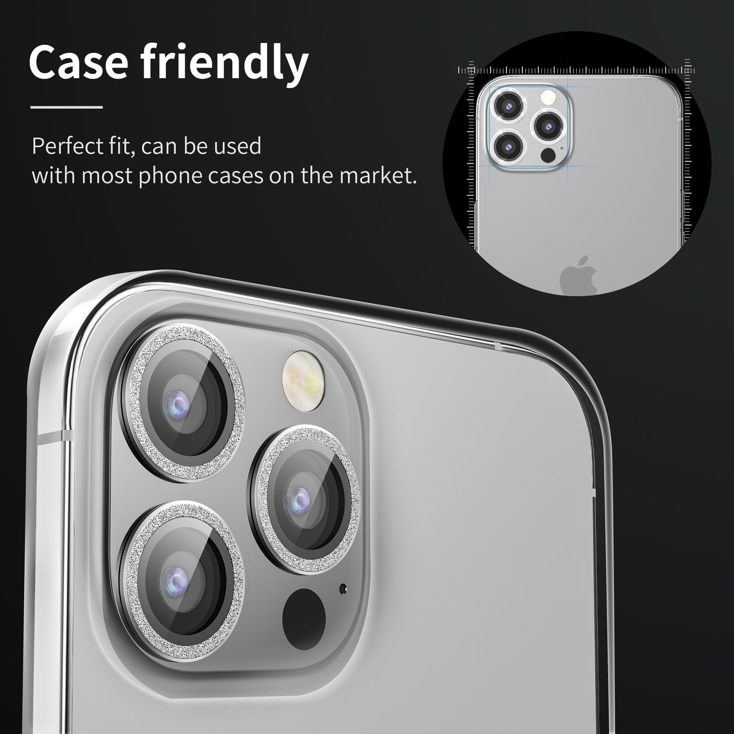 Hoerrye iPhone 14 Pro Max & iPhone 14 Pro Camera Lens Protector - Bling