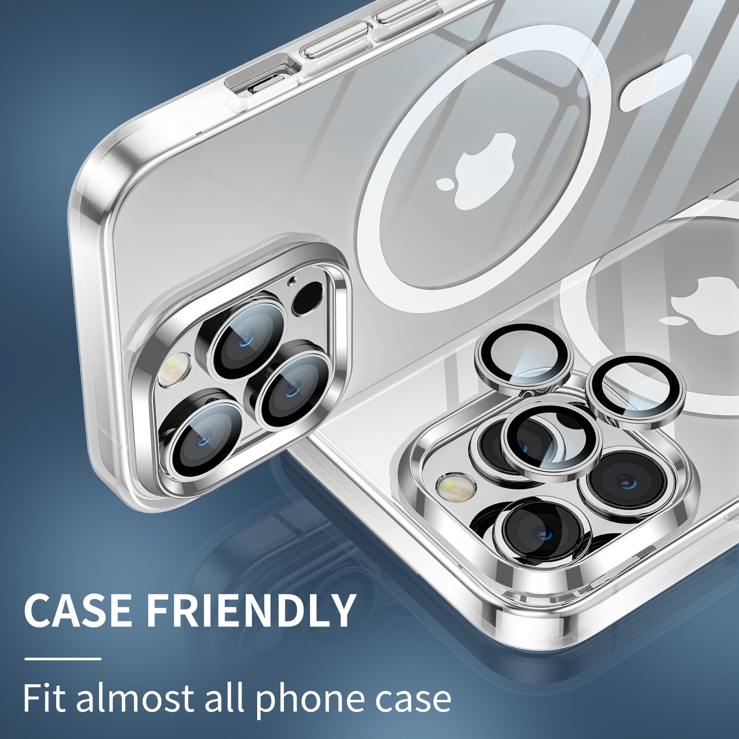 Hoerrye iPhone 14 Pro/iPhone 14 Pro Max Camera Lens Protector Metal Ring Accessories - Silver