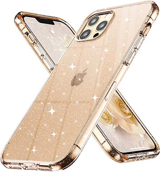 Hoerrye iPhone 13 Pro Case for Women Girls -Glitter Rose Gold Hoerrye iPhone 13 Pro Case for Women Girls -Glitter Rose Gold