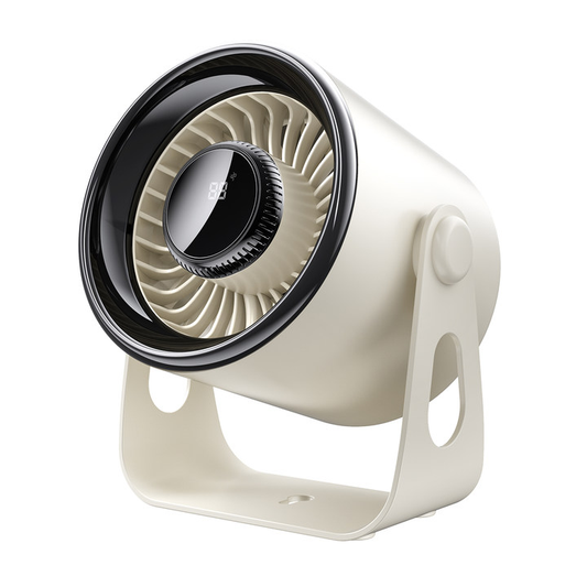 Hoerrye Desk Fan Portable USB Rechargeable, Small Table Fan with Wall Mounted Design & Smart LED Display, 100 Speed Stepless Adjustable Quiet Turbo Air Circulator Fan for Bedroom Office Travel