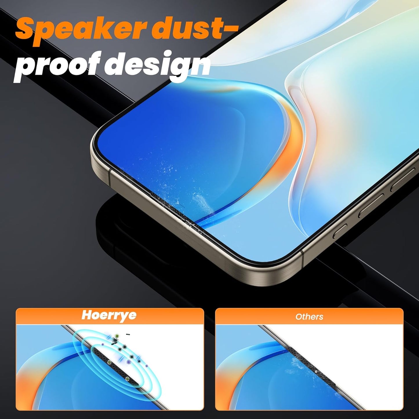 Hoerrye Magic Box for iPhone 15 Pro Max Privacy Screen Protector, [Bubble-Free] 24-Degree Anti Spy, 2.5D Full-Coverage Tempered Glass, Auto Dust-Elimination,Case Friendly - 2-Pack