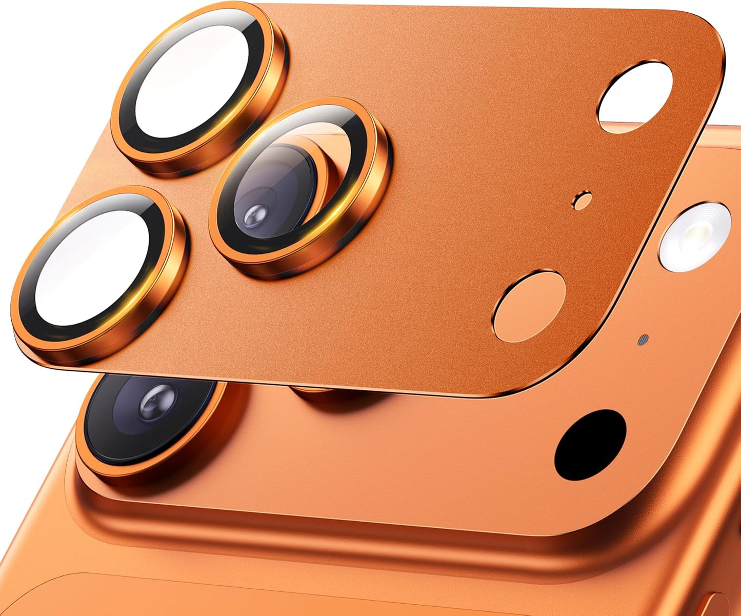 Hoerrye for iPhone 17 Pro Max Camera Lens Protector - [12FT Shatterproof Military Grade] [Strong Adsorption] 9H+ Tempered Glass Camera Screen Full Protective Cover Case Friendly
